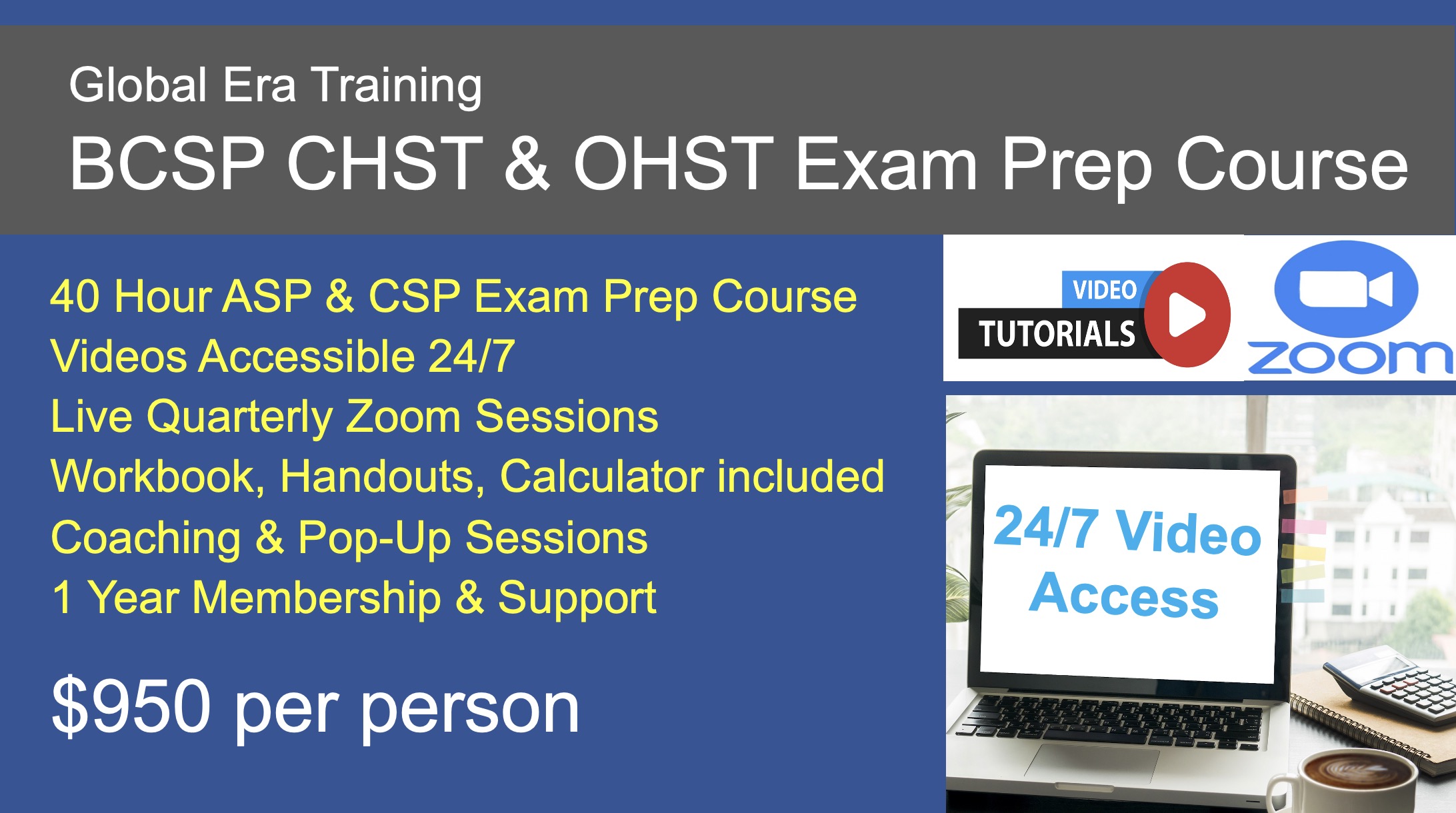 Global Era Training BCSP CHST & OHST Exam Prep Course