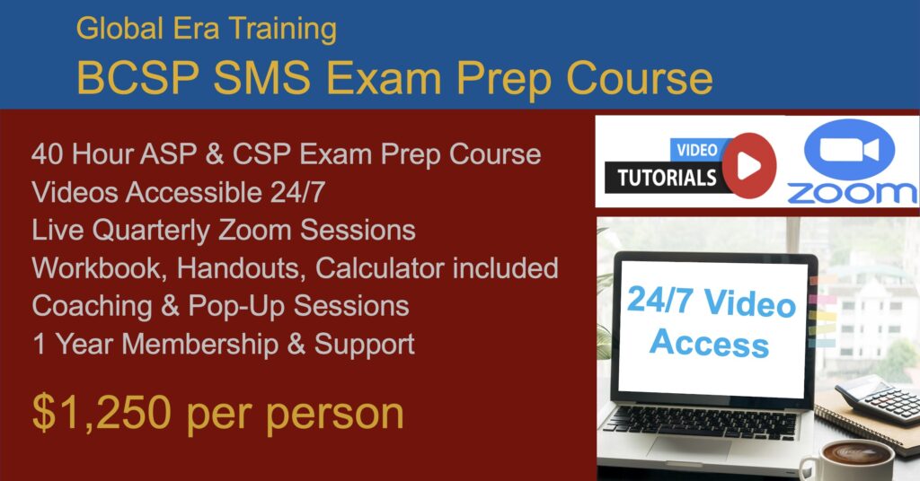 Global Era Training BCSP SMS Exam Prep Course